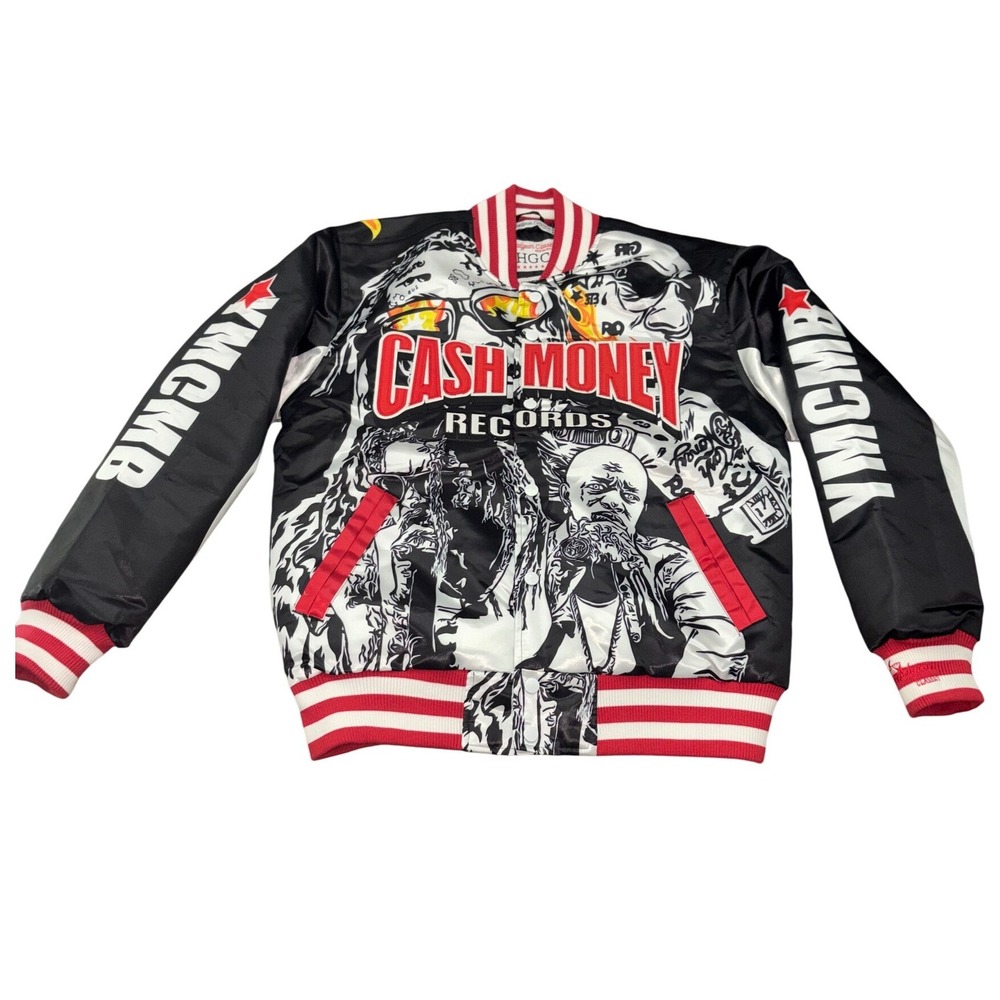 Headgear Classics Cash Money Records Lil Wayne Birdman Satin Varsity Jacket M